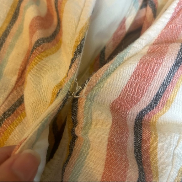 American Eagle Outfitters Multicolor Linen Blend Striped Jumpsuit S - Picture 9 of 10